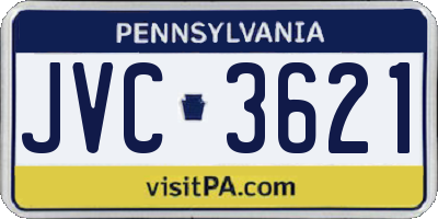 PA license plate JVC3621
