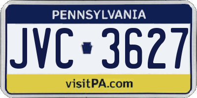 PA license plate JVC3627