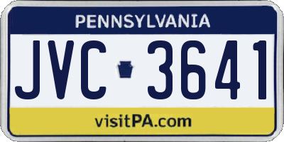 PA license plate JVC3641