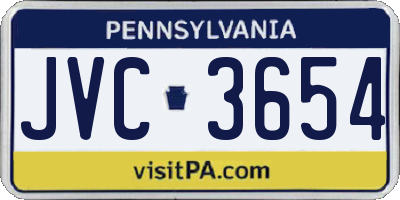 PA license plate JVC3654