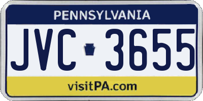 PA license plate JVC3655