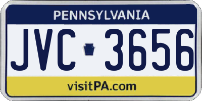 PA license plate JVC3656