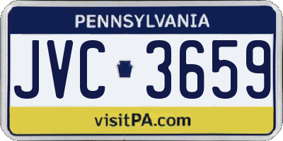 PA license plate JVC3659