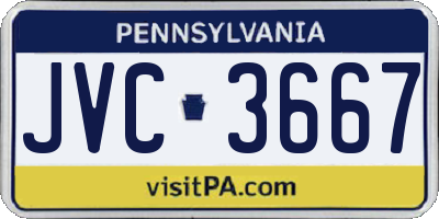 PA license plate JVC3667