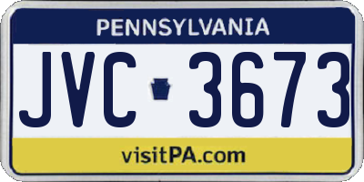 PA license plate JVC3673