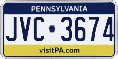PA license plate JVC3674