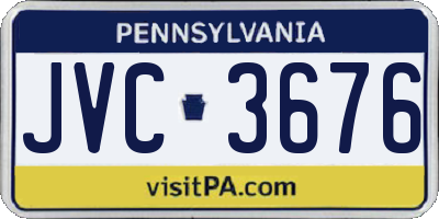 PA license plate JVC3676