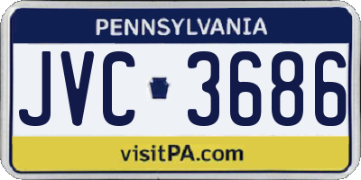 PA license plate JVC3686
