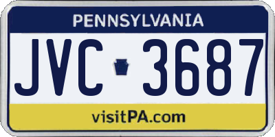PA license plate JVC3687
