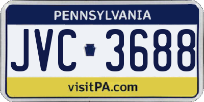 PA license plate JVC3688