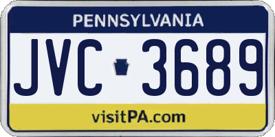 PA license plate JVC3689