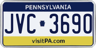 PA license plate JVC3690