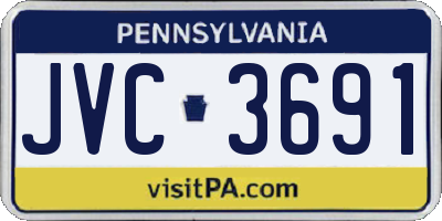 PA license plate JVC3691