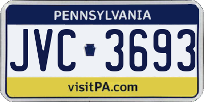 PA license plate JVC3693