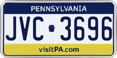 PA license plate JVC3696