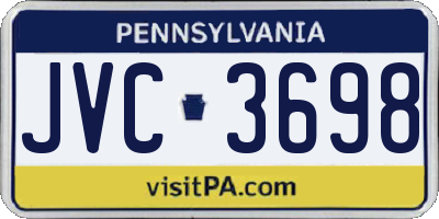 PA license plate JVC3698