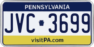 PA license plate JVC3699