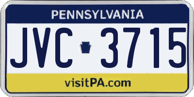 PA license plate JVC3715