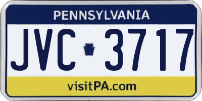 PA license plate JVC3717