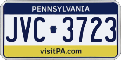 PA license plate JVC3723