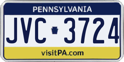 PA license plate JVC3724