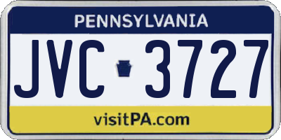 PA license plate JVC3727