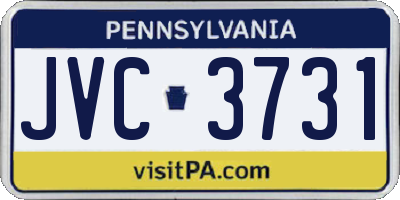 PA license plate JVC3731