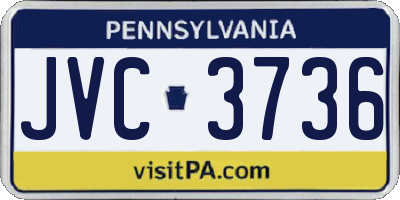 PA license plate JVC3736