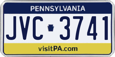 PA license plate JVC3741