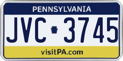 PA license plate JVC3745