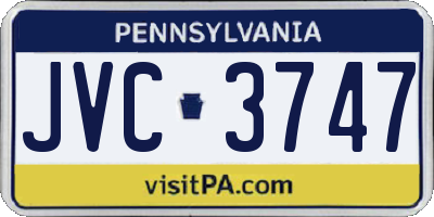 PA license plate JVC3747