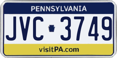 PA license plate JVC3749