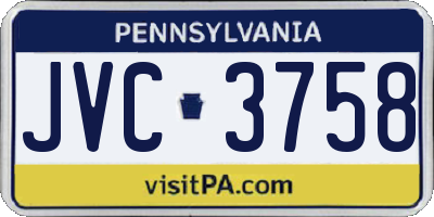 PA license plate JVC3758
