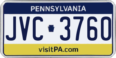 PA license plate JVC3760