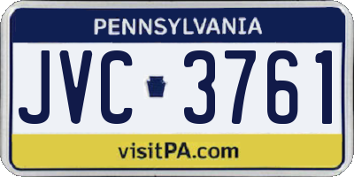 PA license plate JVC3761