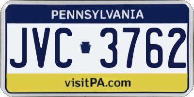 PA license plate JVC3762