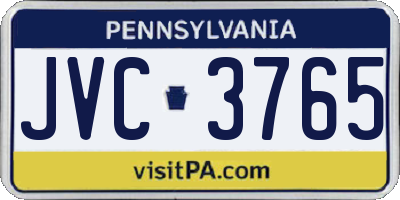 PA license plate JVC3765