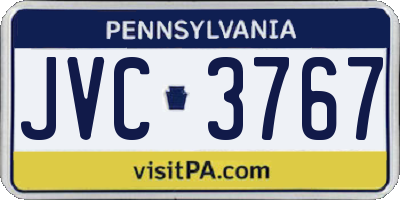 PA license plate JVC3767