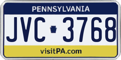 PA license plate JVC3768