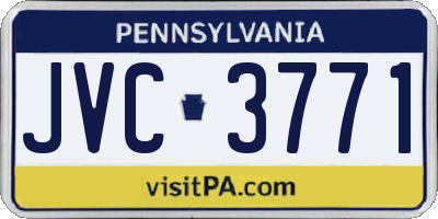 PA license plate JVC3771