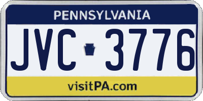 PA license plate JVC3776