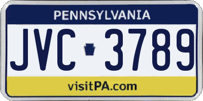 PA license plate JVC3789