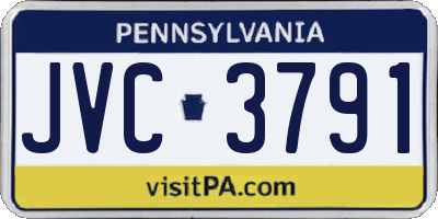 PA license plate JVC3791