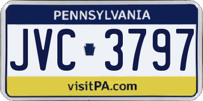 PA license plate JVC3797