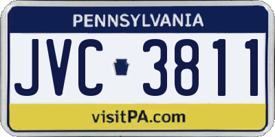 PA license plate JVC3811