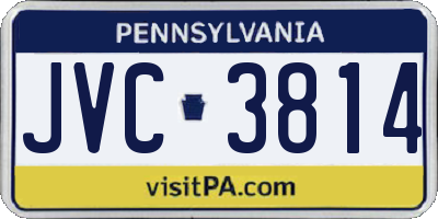PA license plate JVC3814