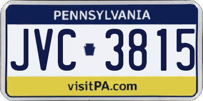 PA license plate JVC3815