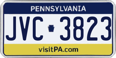 PA license plate JVC3823