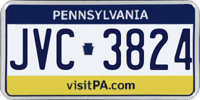 PA license plate JVC3824