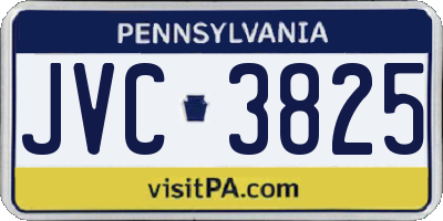 PA license plate JVC3825